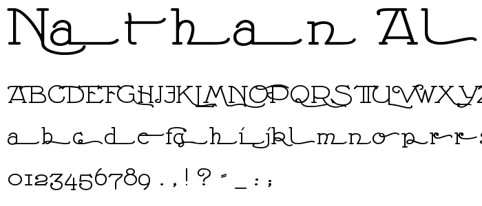Nathan Alternates Expanded Regular font